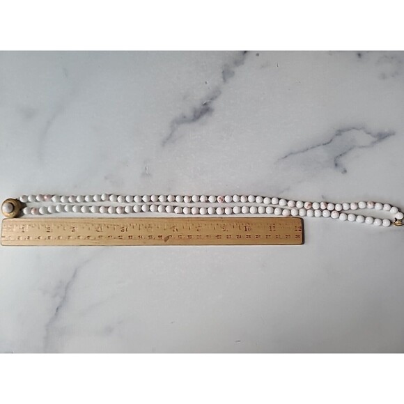 Double-Stranded Glass Beaded Necklace Vintage, READ - Picture 9 of 10